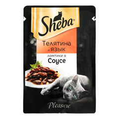 Изображение 7419 Пауч вз. кошка 75 г Sheba Ломтики телятина и язык фольга