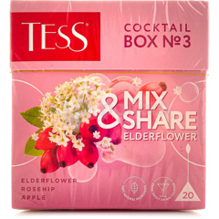Изображение 7629 Чай 20 шт TESS Бокс№3 Бузина пирамидки микс к/уп