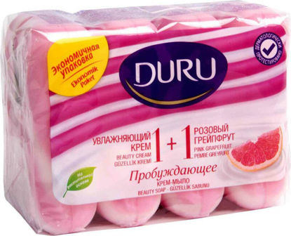 Изображение 7816 Крем-мыло 4х80г DURU 1+1 Розовый грейпфрут э/пак