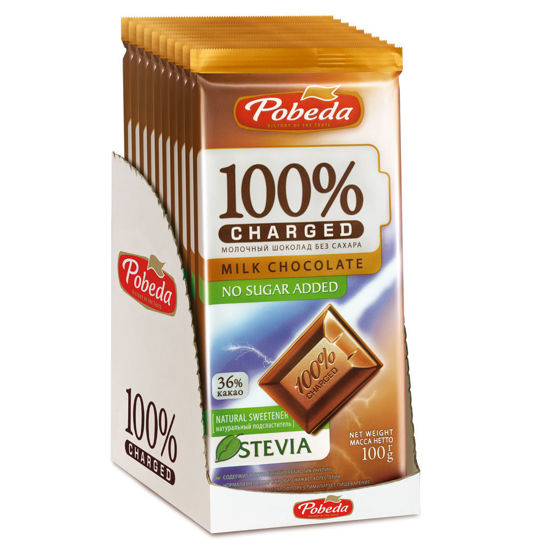 Изображение 8148 Шоколад Молочный без добавления сахара  36 % какао "Чаржед", 100г