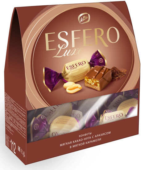 Изображение 8980 "ESFERO Luxe" Мягкая какао-нуга с арахисом в мягкой карамели 112 г