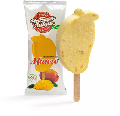 Изображение 9117 Мороженое Эскимо пломбир с манго, 70г ТМ Доброе 