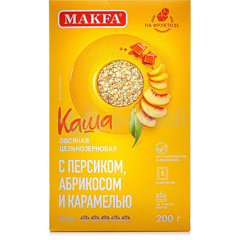 Изображение 9631 Каша овсяная 40 г Макфа моментального приготовления персик,абрикос,карамель м/уп