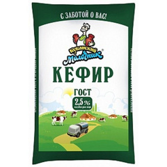 Изображение БЗМЖ 0271 Кефир 1%, Кубанский Молочник, 900г пленка