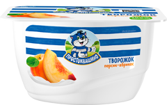 Изображение БЗМЖ 2527 Продукт творожный 130 г Простоквашино Персик абрик. мдж 3,6% п/ван