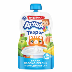 Изображение БЗМЖ 3063 Творог фруктовый Агуша 4% Малина-Черника  80г, пауч