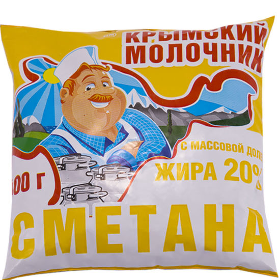 Изображение БЗМЖ 9658 Сметана 400 г Кореновское мдж 20% п/эт