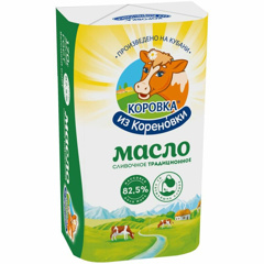 Изображение БЗМЖ 9832 Масло сливочн. 170 г Коровка из Кореновки Традиционное мдж 82,5% ф/пак