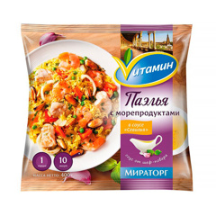 Изображение Паэлья с морепродуктами в соусе Севилья 400г*15 (6кг) Витамин Мираторг