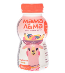 Изображение 0905 Йогурт Мама Лама 2,5% 200г Клубника-Банан