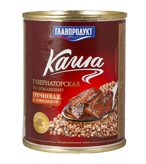 Изображение 2580 ГЛАВПРОДУКТ Каша"Губерн.по-дом.гречн.с говяд"340г*20