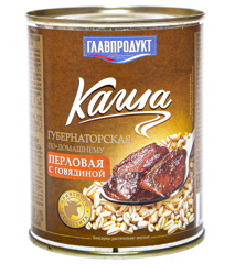 Изображение 2603 ГЛАВПРОДУКТ Каша"Губерн.по-дом перл.с говяд"340г*20
