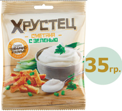 Изображение 8781 Сухарь "Хрустец" со вкусом сметана с зеленью 35гр