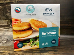 Изображение 0647/1286 Биточки Тресковые фасованные 240 гр, 68-70,IQF