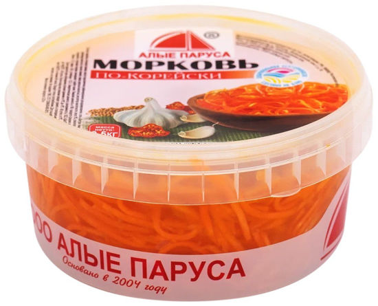 Изображение 1337 Морковь 200 г АЛЫЕ ПАРУСА по-корейски п/бан