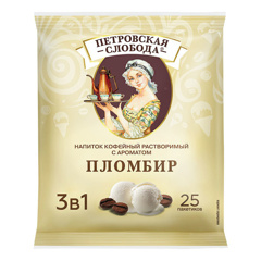 Изображение 1445 Коф.напиток раств.3в1 ТМ "Петровская Слобода" с ароматом пломбира