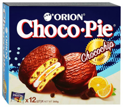 Изображение 2115 Бисквит 360 г ORION Choko Pie Chocochip & апельсин к/уп