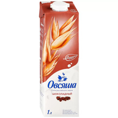 Изображение 2579 Напиток овсяный шоколадный обогащ.кальц. и витам. B2. 3,2 % ТМ Овсяша, 1л