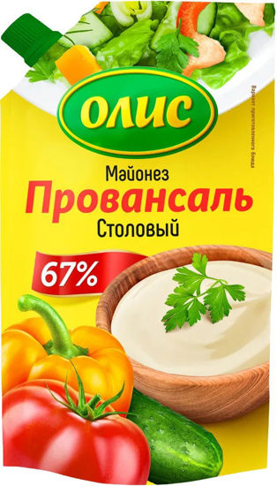 Изображение 3034 Майонез 0,9 л ОЛИС РОССИЯ провансаль стол.67% ст/бан