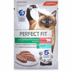 Изображение 5033 ТМ Perfect Fit 75гр*24 Паштет стерил. кош. с Говядиной