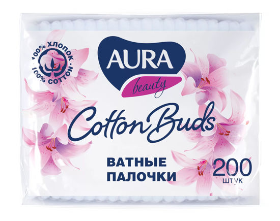 Изображение 5869 Палочки ватные 200 шт AURA Limited Edition п/эт