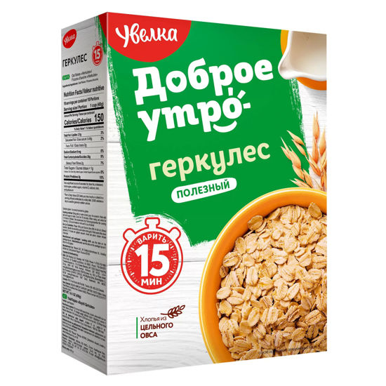 Изображение 5935 Хлопья овсяные 400 г Увелка геркулес полезный к/уп