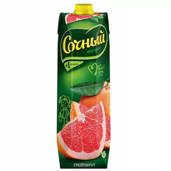 Изображение 6552 Нектар 1 л Сочный Грейпфрутовый Призма т/пак