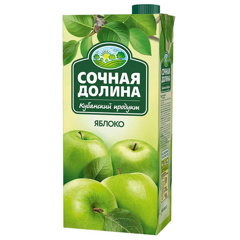 Изображение 6880 Сок 1,95 л Сочный Сок Зеленое яблоко т/пак