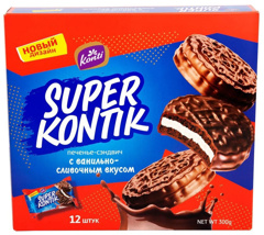 Изображение 7598 Печенье "Супер-Контик" c ванильно-сливочным вкусом, 300 г