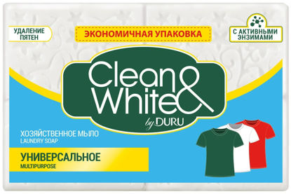 Изображение 7854 Хозяйственное мыло 120 г Clean&White универсальное вак/уп