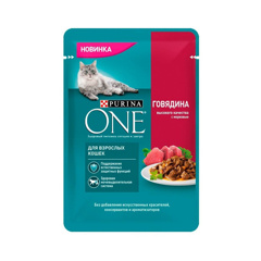 Изображение 8425 Корм для котов 75 г Purina ONE One Стерил Говядина м/уп