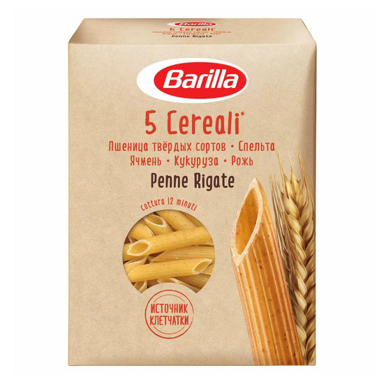 Изображение 9049 Макароны Barilla Penne Rigate 5 сereali (5 злаков) 450г