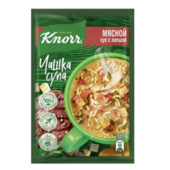 Изображение 9090 KNORR ЧАШКА СУПА МЯСНОЙ СУП С ЛАПШОЙ СУХАЯ СМЕСЬ 14Г (шт.)
