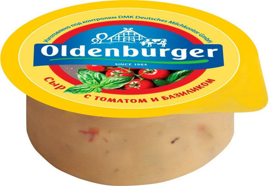 Изображение СЗМЖ 5460 Сыр 350 г Oldenburger мдж 50% с томатом и базиликом п/эт