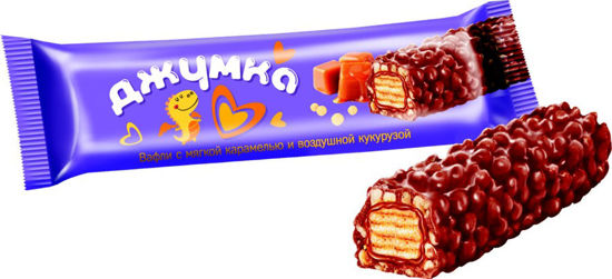 Изображение 2296 Батончик с мяг карам и воздушной кукурузой Джумка 37г ф/п
