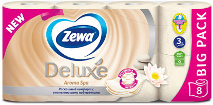 Изображение 5721 Туалетная бумага Zewa Deluxe 8 шт 3 слоя персик