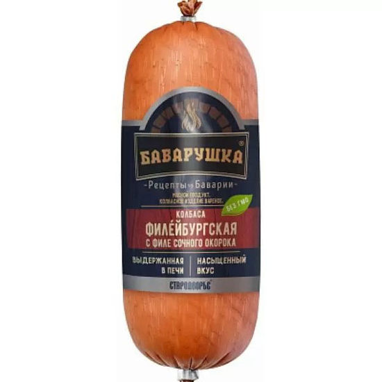 Изображение 9531 Колбаса 350 г Баварушка Сервелат Филейбургский с филе сочного окорока вак/уп
