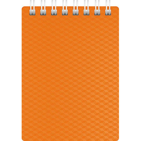 Изображение 9667 Блокнот ХАТБЕР А6 "DIAMOND NEON ",80л, клетка пласт., обл., гребень в ас-те