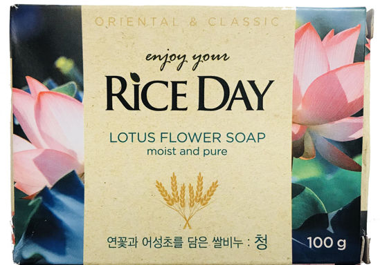 Изображение LION Туалетное мыло с лотосом «RICE DAY» 100г