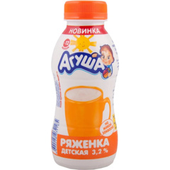 Изображение БЗМЖ 3728 Ряженка "Агуша" бут 3.2% натуральный 180 мл (шт.)