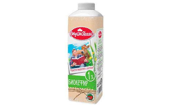 Изображение БЗМЖ 3902 Биокефир для диет. профилакт. питания 900 г Вкуснотеево мдж 1% эколин