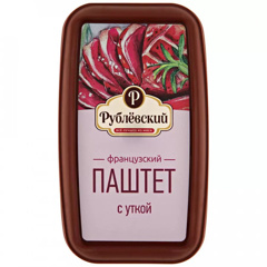 Изображение Паштет Французский с уткой запеч охл 175г Штука Рублев