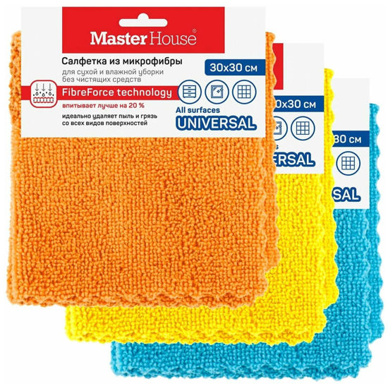 Изображение Салфетка из микрофибры Шведская марка 30*30см. Пл. р/м2.